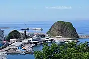夕陽台から見たウトロ港