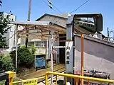 内部車庫（2019年8月、検修庫（駅舎側））