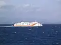 陸奥湾を航行中