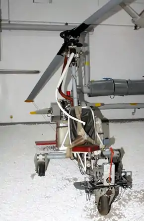 ビュッケブルク (Bückeburg ) ヘリコプター博物館での冷風チップジェット機構の試験機 VFW H-2