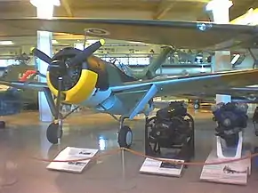 フィンランドの中央航空博物館に展示されているVL フムの試作機（2005年7月5日の撮影）