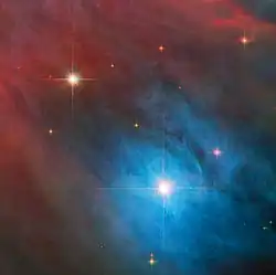 ハッブル宇宙望遠鏡が撮影したHD 36917。（出典: ESA/Hubble & NASA, J. Bally, M. Robberto）