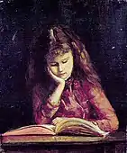 本を読む少女 (1890)