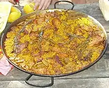 サフランを使った料理の一つ、バレンシアのパエリア