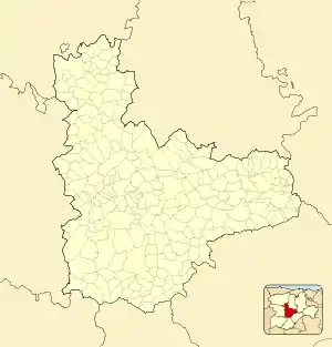 Peñafielの位置(バリャドリッド県内)