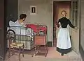 フェリックス・ヴァロットン "The Patient " ／1892年。油彩画。