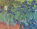 『アイリス』1889年5月、サン＝レミ。油彩、キャンバス、74.3 × 94.3&nbsp;cm。J・ポール・ゲティ美術館（米カリフォルニア州）F 608, JH 1691。
