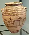 ナカダII期の彩文土器鹿文双耳壺