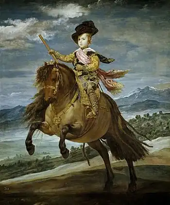 『皇太子バルタサール・カルロス騎馬像』(1635年頃) プラド美術館