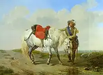 馬に水を飲ませる騎兵 (1852)
