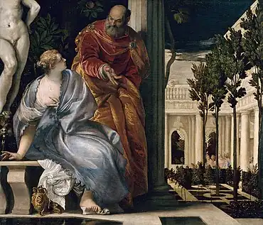 『バテシバの水浴』パオロ・ヴェロネーゼ, 1575年頃