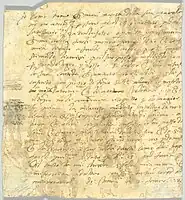 ヴェロネーゼが1588年2月4日付の手紙の裏に描いた、キリストの洗礼に関する4つの素描。フォッグ美術館所蔵。