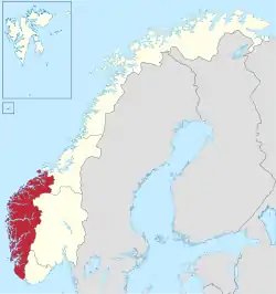 Location of ヴェストラン西部地域