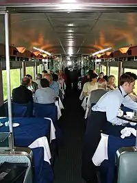 カナダ VIA鉄道カナディアン号食堂車