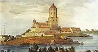 ヴィボルグ城（英語版）、13世紀の建築、1840年の絵画