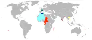 自由フランスの位置