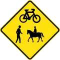 (W6-V9-2) Pedestrians, Cyclists and Equestrians (Used in Victoria)