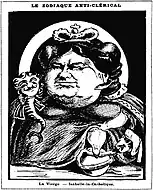 La Vierge : Isabelle-la-Catholique　「反聖職者」の風刺画 (1881)