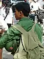 背嚢を背負った兵士(2009年7月14日)
