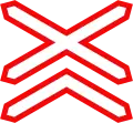 242b: 踏切（複線以上）