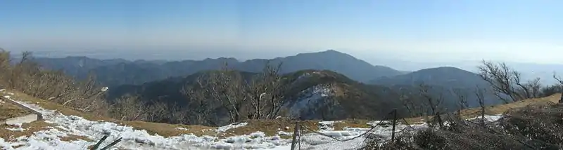 塔ノ岳山頂から東側の眺望(2007年2月撮影)