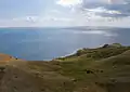 イエニカレ灯台の塔からケルチ海峡を展望