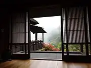 ケーブルカーの襖から見た車窓