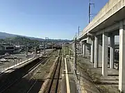 跨線橋からの眺め（2017年4月）