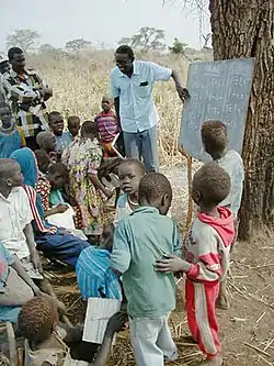 北バハル・アル・ガザール州の学校の風景(2002年)