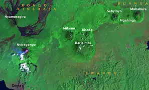ヴィルンガ山地内の位置