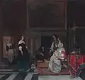 ハブリエル・メツー 『保育所の訪問』、1661年、メトロポリタン美術館、ニューヨーク