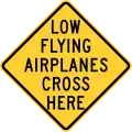 Low flying airplanes cross here, Wisconsin