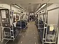8000系電車の車内のモックアップ (2024年3月撮影)