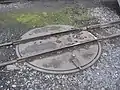 2フィート (610&nbsp;mm) 軌間の貨車用転車台、ウェールズの国立スレート博物館のもの