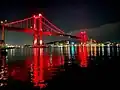 夜の若戸大橋 戸畑から