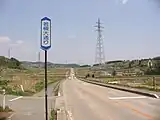 田園地帯を貫く快走路(田子)