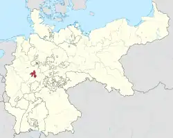 ヴァルデック＝ピルモント侯国の位置