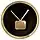 Circular 4-inch brass plaque with a tube-type television with twin aerials