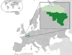 Location of Walloon Region