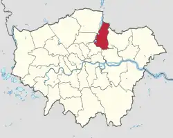 グレーター・ロンドン内における区の位置