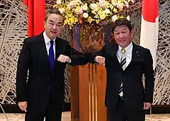 中国の王毅国務委員兼外交部長と(2020年11月24日)