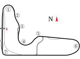 Map of Wanneroo Raceway (Formerly Barbagallo Raceway) as of 6th March 2021