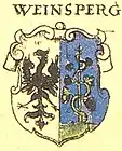 1605年のヨハン・ジープマッハーの紋章本に記載されたヴァインスベルクの紋章