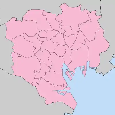日本橋兜町の位置（東京23区内）