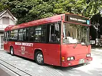 大学の例(早稲田大学、グリーンキャブが運行)