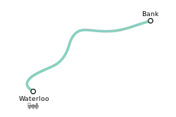 Geographical path of the Waterloo & City Line
