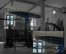 ポンプエンジンでの平行運動機構