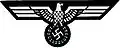 戦車兵用の右胸鷲章。黒い軍服に合わせて黒の台布を使っている