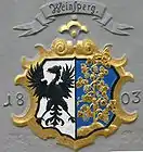 1803年の市場の泉に示された紋章