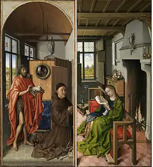 ロベルト・カンピン『ウェルル祭壇画』(1435-1438年頃)